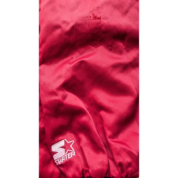 LA Dodgers 90s STARTER satin bomber BLOODS jacket XL red MLB baseball vintage - Picture 4 of 7